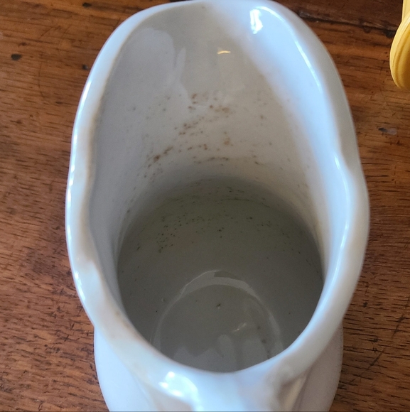 Ironstone Pitcher 19th Century White Ceramic Antique - Picture 6 of 6